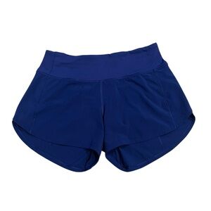 Lululemon Speed Up Bright  Blue Athletic Shorts Size 4